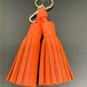 Kate spade leather key ring and bag tassel
